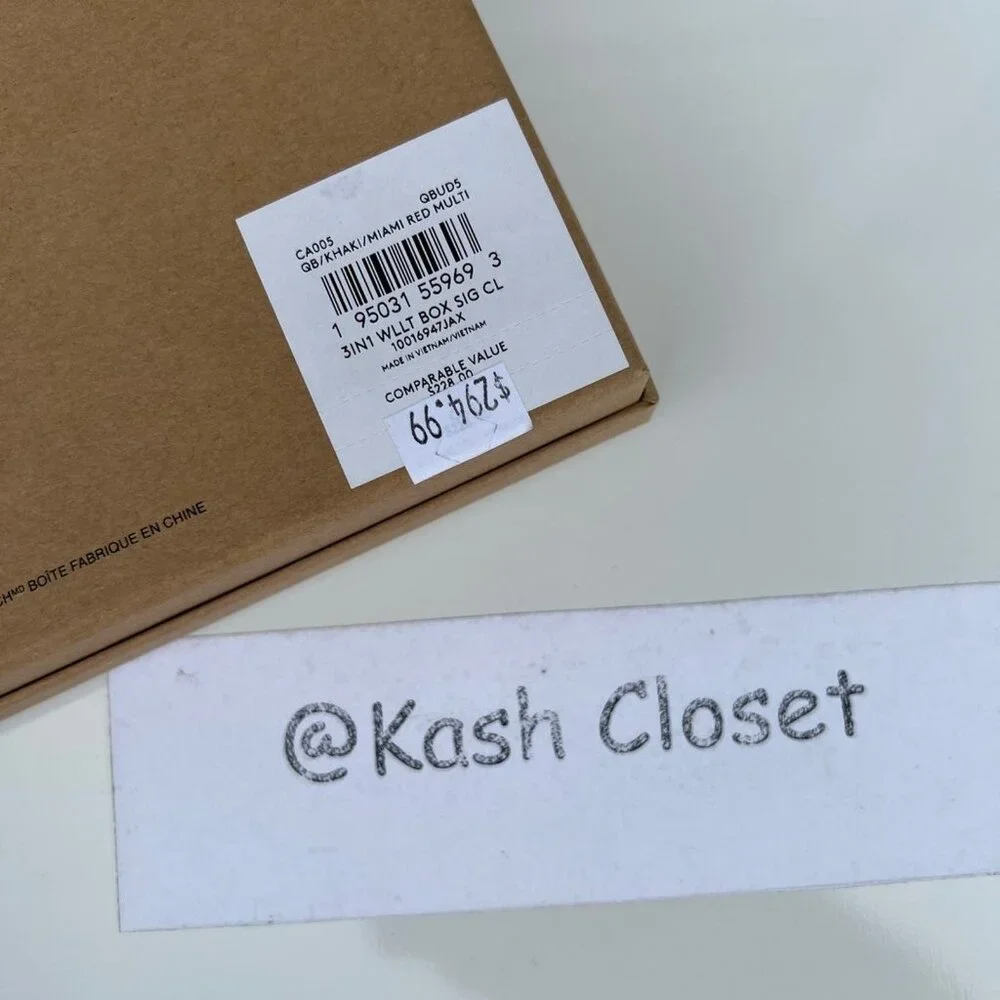 Coach mens wallet 3 in 1 wallet + card case boxed gift set in signature canvas - Picture 11 of 12